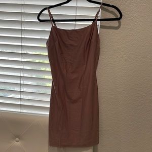 Cute mauve colored satin mini dress